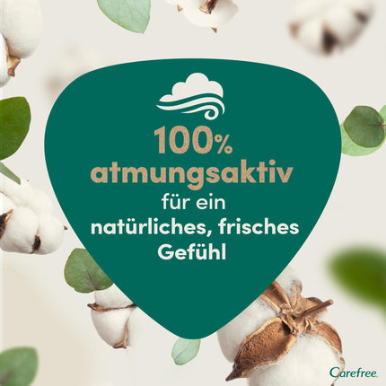 Carefree ikdienas ieliktnīši no 100% organiskās kokvilnas, garie virsējie ieliktnīši (24 gabali), izgatavoti no 100% sertificētas organiskās kokvilnas, lai nodrošinātu dabisku, sausu sajūtu, garais izmērs