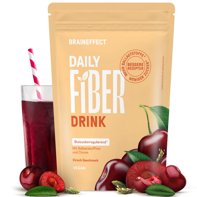 BRAINEFFECT DAILY FIBER - Šķiedrvielu dzēriens ar 9 šķiedrvielu avotiem gremošanai un apetītes veicināšanai - Inavea™ Mix ar psyllium sēklām, vitamīniem un citām vielām - Bez cukura - 330 g (30 porcijas)
