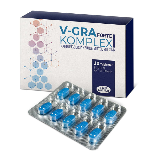 JAUNUMS: Saint Nutrition® V-GRA Forte komplekss vīriešiem – īpaši spēcīgs ar maka sēklām, L-arginīnu un cinku – ar nekavējoties pieejamu augstākās kvalitātes formulu vīriešiem