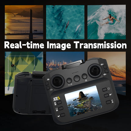Toladrone TD12LCD drons ar kameru, drons ar LCD ekrānu, tālvadības pulti, bezsuku motora drons, optiskās plūsmas pozicionēšanas droni bērniem, RC kvadrokopters pieaugušajiem
