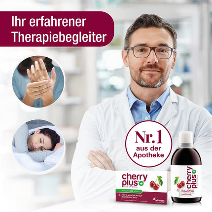 ASV Montmorency skābo ķiršu koncentrāts – ļoti koncentrēts – 1450 Montmorency skābie ķirši pudelē (500 ml) – Cherry PLUS
