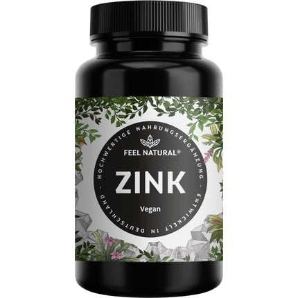 Cinka tabletes - 365 tabletes gada laikā - Augsta deva ar 25 mg dienā - Augsta kvalitāte: cinka bisglicināts - Laboratorijā pārbaudīts, bez piedevām, piemēram, magnija stearāta - Vegāns
