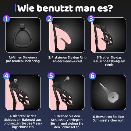 Yivans sveķu šķīstības būra seksa rotaļlieta vīriešiem šķīstības josta dzimumlocekļa būris ar 5 dzimumlocekļa gredzeniem, SM fetišs ekstremālai dzimumlocekļa verdzībai doba dizaina elpojošs dzimumlocekļa būris