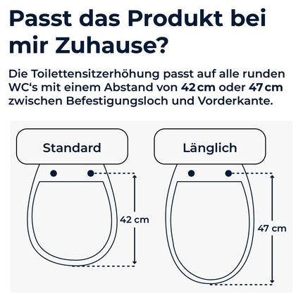Flexilife paaugstināts tualetes pods ar vāku senioriem - pēc izvēles 10 cm vai 15 cm - tualetes poda paaugstinājums, tualetes poda stiprinājums, tualetes poda paaugstinājums (10 cm)
