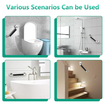 TNOMSNO satvērēji senioriem, 30 cm neslīdošs satvērējs no nerūsējošā tērauda dušas vannas rokturis, neslīdošs satvērējs grūtniecēm, senioriem, vanna, tualete