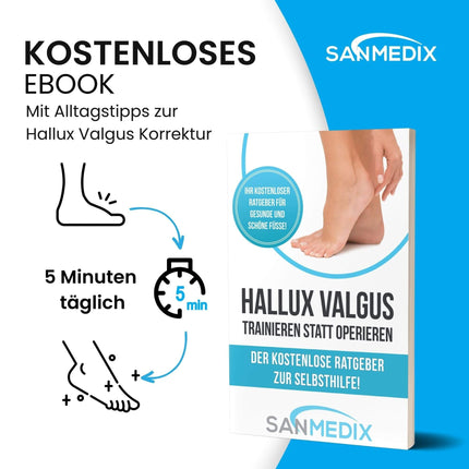 Sanmedix Hallux valgus pirkstu izplešanas treniņu lente pirkstam - korekcijas komplekts sievietēm un vīriešiem bunionu sāpju mazināšanai