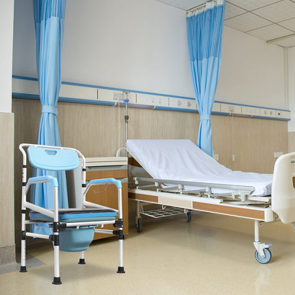 ACXIN tualetes krēsls ar regulējamu augstumu, neslīdošs tualetes krēsls, naktsgaldiņš, dušas krēsls ar roku balstu un tualeti, augstas kvalitātes vannas krēsls