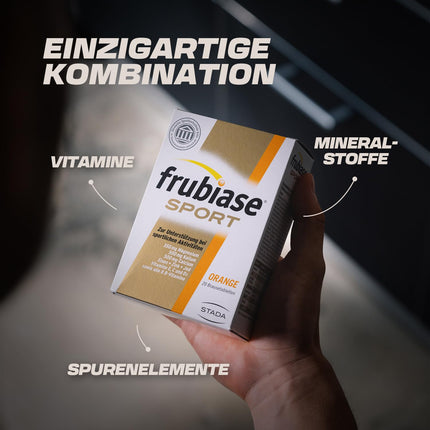 frubiase SPORT Orange - Izotonisks sporta dzēriens - Elektrolīti, lielas devas minerālvielas, multivitamīni, mikroelementi - lai atbalstītu sniegumu un atjaunošanos - 20 putojošās tabletes
