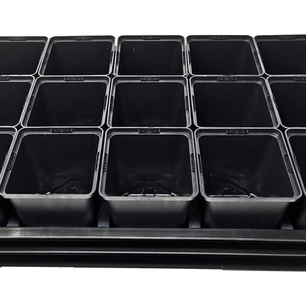 GREEN24 podu komplekts KGT-15 Gardener PRO ar vannu, apūdeņošanas kapilāru paklāju, režģa plāksni, 15 podiem 11x11x12cm
