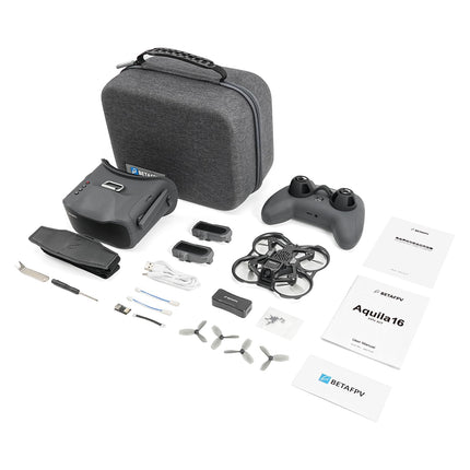 BETAFPV Aquila16 FPV komplekts ar LiteRadio 2 SE raidītāju simulatoram, VR03 aizsargbrilles ar DVR ierakstīšanas funkciju, 3 lidojuma režīmi, atbalstīts 1S RTF komplekts FPV iesācējiem lidošanai telpās un ārā