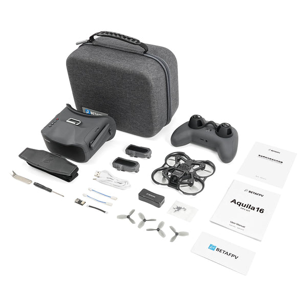 BETAFPV Aquila16 FPV komplekts ar LiteRadio 2 SE raidītāju simulatoram, VR03 aizsargbrilles ar DVR ierakstīšanas funkciju, 3 lidojuma režīmi, atbalstīts 1S RTF komplekts FPV iesācējiem lidošanai telpās un ārā