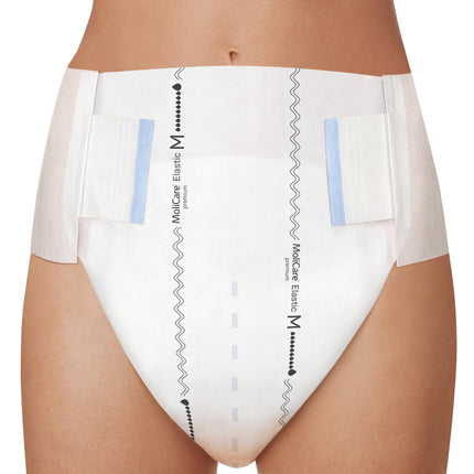 MoliCare Premium elastīgās biksītes: smagas urīna nesaturēšanas gadījumā sievietēm un vīriešiem; 10 pilieni, M izmērs (85–120 cm gurnu apkārtmērs), 14 gabali