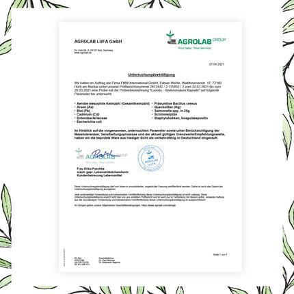 Hialuronskābes kapsulas ar augstu devu 500 mg 90 gab. (3 mēneši) Hialuronskābe ar C vitamīnu, cinku, selēnu, B2 vitamīnu - laboratoriski pārbaudītas, vegānas, ražotas Vācijā