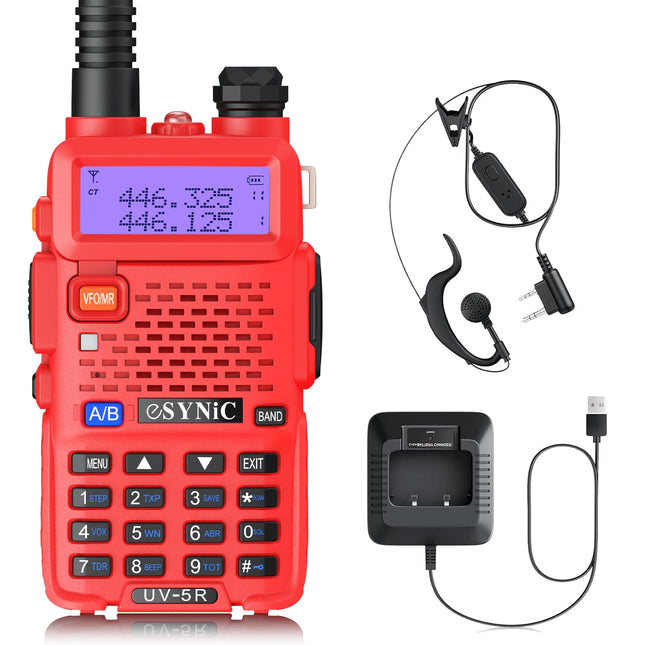 eSynic Professional uzlādējams UV5R rācijas 128 kanālu rācija