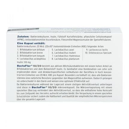 BACTOFLOR 10/20 kapsulas 30 gab.