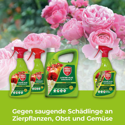 PROTECT GARDEN Lizetan Plus kaitēkļu nesaturošs līdzeklis pret kaitēkļiem dekoratīvajiem augiem, rozēm, augļiem un dārzeņiem, 800 ml aerosols