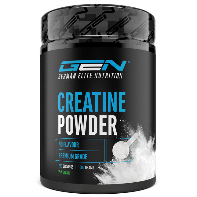 Kreatīna pulveris - 1 kg / 1000 g - Tīrs kreatīna monohidrāts - Optimāla šķīdība - Vegāns - Bez piedevām - Tīrs pulveris - German Elite Nutrition