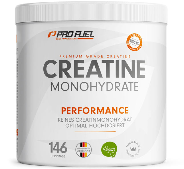 Kreatīna monohidrāta pulveris 500 g - mikronizētas kvalitātes kreatīna monohidrāts - optimāli augsta deva - tīrs bez piedevām, 100% vegāns - 146 lietošanas reizēm