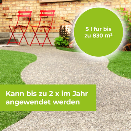 PROTECT GARDEN Permaclean bāze Acetum, turbo ātra nezāļu iznīcināšana no celiņiem, laukumiem un terasēm, 5 litru tvertne