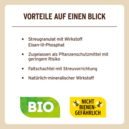 Substral Naturen gliemežu granulas Limex Bio, dabīgas, lietus necaurlaidīgas ēsmas granulas gliemežu apkarošanai, 400 m² - 1,2 kg, suņiem