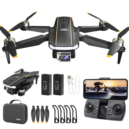 Izturīgs bezkontaktu motora drons ar kameru iesācējiem, CHUBORY A68 WiFi FPV kvadrokopters ar 2K HD kameru, automātiska lidošana, 3D pagriezieni, bezgalvas režīms, trajektorijas lidojums, 2 baterijas