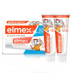 elmex bērnu zobu pasta 2-6 gadiem 2x50ml – bērniem draudzīga zobu tīrīšana ļoti efektīvai aizsardzībai pret kariesu – ar amīna fluorīdu trīskāršam aizsardzības mehānismam