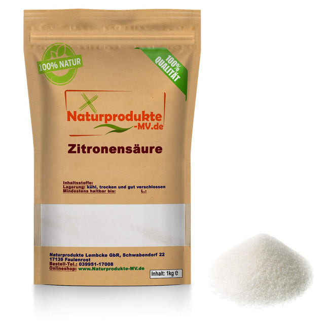 Citronskābe (1 kg) Pārtikas kvalitātes citronskābe
