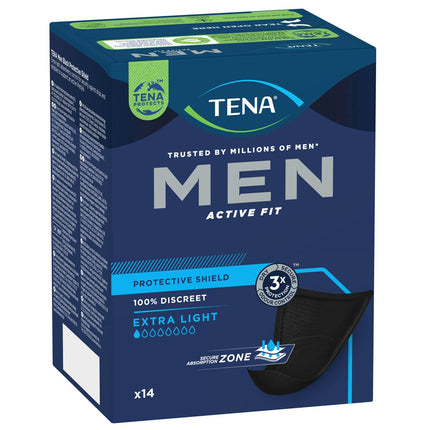 Tena Men Protective Shield Extra Light inkontinences ieliktnīši, 1 x 14 gabali