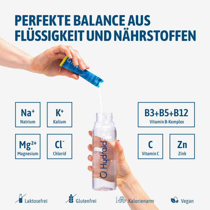 Hydraid Hydration Helper® CITRONS – Elektrolītu pulveris ar 1118 mg elektrolītiem labākai ūdens absorbcijai sporta laikā un ātrai atjaunošanās procesam – 25 nūjiņas ar citrona garšu