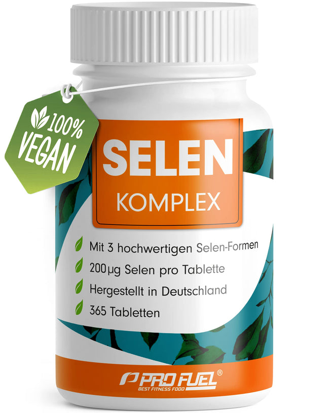 Selēna augstas devas 365x Selēna 200µg tabletes - Selēna komplekss no 3 augstas kvalitātes selēna avotiem: selēna rauga, selenometionīna un nātrija selenīta, bez nevēlamām piedevām, 100% vegānisks