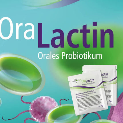 ApaCare OraLactin perorālais probiotiskais pulveris | Probiotika progresīvai zobu un mutes dobuma kopšanai | Svaigai elpai un veselīgai mutes dobuma florai | 30 paciņas