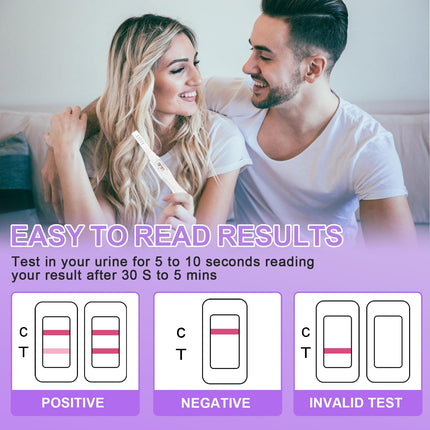 6 grūtniecības testi, ātrais grūtniecības tests, agrīna grūtniecības testa jutība, individuāli noslēgts iepakojums, agrīna grūtniecības tests, ātra noteikšana 3 minūtēs (violets)