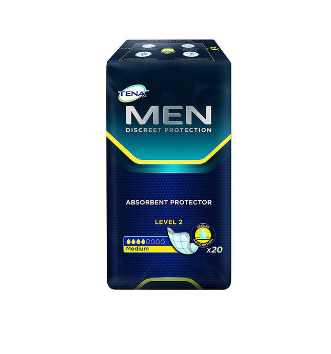 Tena 750750 vīriešu higiēniskās paketes 2. līmenis, urīnpūšļa vājuma gadījumā, 6 iepakojumi pa 20 paketēm katrā, 120 paketes
