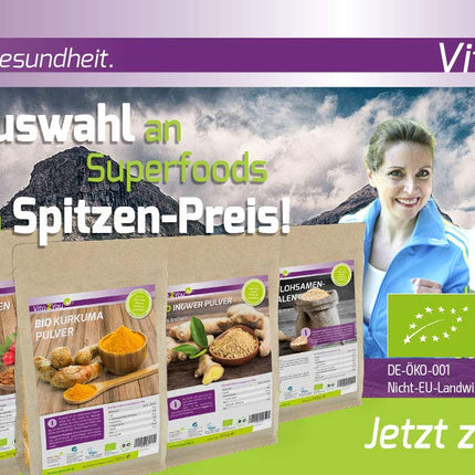Vita2You psyllium sēnalas, bioloģiskas, 99% tīrības pakāpe, 1000 g - laboratorijas tests - 100% bioloģiska audzēšana - 1 kg Indijas psyllium sēnalu - augstākā kvalitāte