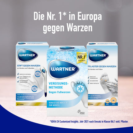 WARTNER kārpu sasaldēšanas aerosols plantārajām kārpām - aerosols plantāro kārpu ārstēšanai - kārpu krioterapija pašapstrādei bērniem un pieaugušajiem - 1 iepakojums, 1 x 50 ml