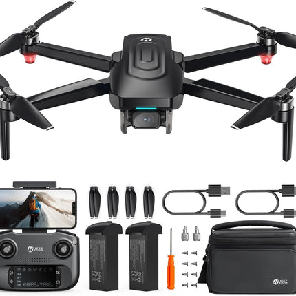 Holy Stone GPS drons ar 4K EIS kameru pieaugušajiem, HS175G RC kvadrokopters ar 60 minūšu ilgu lidojuma laiku, sekojiet man, bezsuku motors, apļveida lidojums, trajektorijas kameru droni iesācējiem, svars zem 249 g, C0