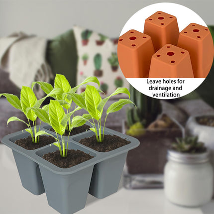 JasCherry 5 atkārtoti lietojamu silikona stādu sākuma paplāšu iepakojums, iekštelpu siltumnīcas pavairošanas paplātes, šūnu siltumnīcas pavairošanas komplekts, mini pavairotājs stādiem