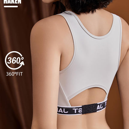 Funyco sieviešu krūšu saite Trans 2.0, atjaunināta versija, 90% lateksa krūšu saite Tomboy, transpersonām, FTM, ērta, elpojoša un regulējama (pelēka, XXL)