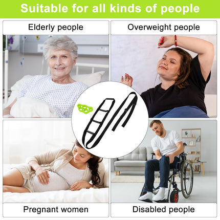 VOSSOT gultas kāpņu pacelšanas palīglīdzeklis, gultas margu palīgrokturis, regulējamas gultas kāpnes, virvju kāpnes, gultas atbalsta ierīces, regulējamas ar pirkstu trenažieri vecāka gadagājuma cilvēkiem, slimniekiem, invalīdiem, 232 cm × 18 cm
