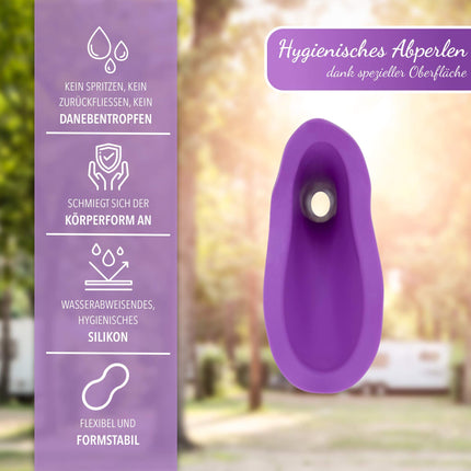 EasyPee sieviešu pisuārs lietošanai ceļā: Oriģinālais pisuārs sievietēm - Urinella stāvpisuārs ar Fairtrade bioloģisko maisiņu (čurāšanas palīglīdzeklis)