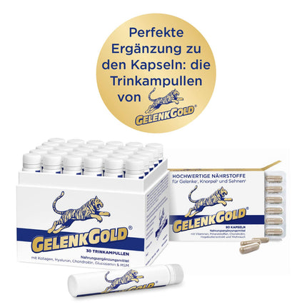 GelenkGold locītavu kapsulas 90 kapsulas Augsta deva, uztura bagātinātājs locītavām¹, skrimšļiem² un cīpslām³ ar hondroitīnu, glikozamīnu un vīraku