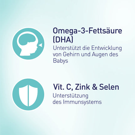 Elevit 3 - Uzturvielu nodrošinājums mātei un bērnam, sākot no barošanas ar krūti - Uztura bagātinātājs ar omega-3 taukskābēm, vitamīniem un minerālvielām - 1 x 30 kapsulas