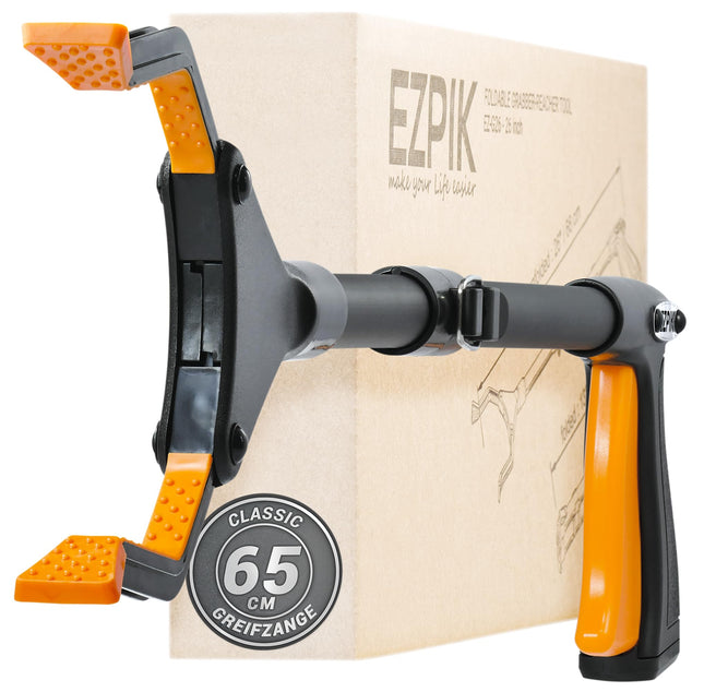EZPIK 1 x 66 cm satvērējs senioriem ar magnētisku satvērēja roku, izturīgs satvērējs senioriem, cilvēkiem ar invaliditāti, rotējošas atkritumu satvērēja knaibles, palīgierīce ar stiprinājuma klipsi (1 iepakojums, melns)