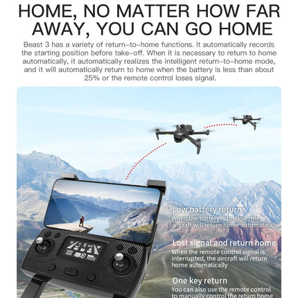 LUXWALLET Ai-Fly² GPS profesionāls drons - šķēršļu noteikšana - 4K kamera + tālummaiņa - stabilizators - 5G WiFi FPV - 1,2 km diapazons - 2x akumulators