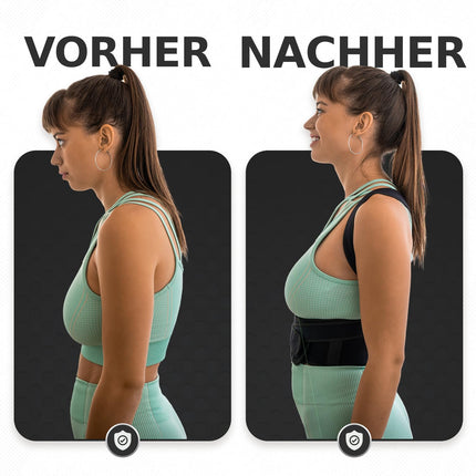 Roar® plecu siksnas stājas korektors, muguras taisnotājs stājas korekcijai, stājas korektors, muguras siksnas taisnotājs, muguras josta sāpju mazināšanai, muguras korsete (L)