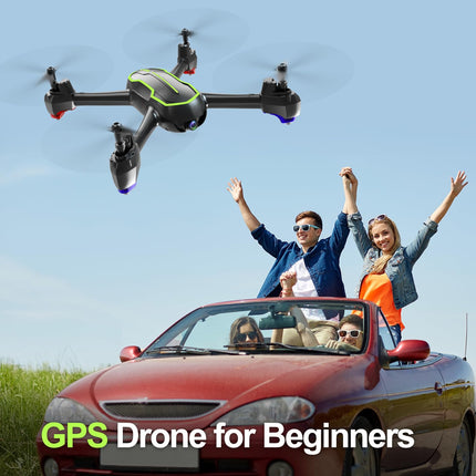 Loolinn | Drons ar GPS — drons ar HD 1080p kameru iesācējiem, RC kvadrokopteru droni/GPS automātiska atgriešanās/32 minūšu lidojuma laiks/sekojiet man (dāvanas ideja)