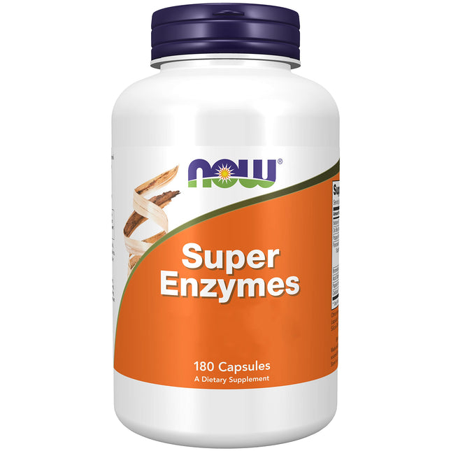 Now Foods, Super Enzymes, 180 kapsulas, laboratoriski pārbaudīts, enzīmu maisījums, bez glutēna, bez sojas