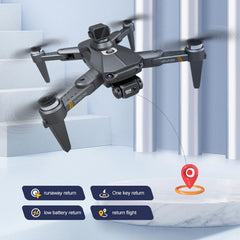 Drons ar kameru, salokāmi HD FPV droni ar 8K dubulto kameru bērniem un pieaugušajiem, RC kvadrokopters, WiFi FPV tiešraides video atbalsts, 800 M WiFi HD pārraide,