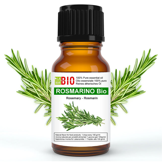 Rozmarīna eļļas organiskā ēteriskā eļļa 100% tīra 30 ml - Aromterapijas kosmētiskā terapeitiskā iedarbība - Laborbio