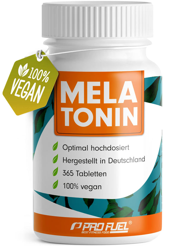 Melatonīna 365 tabletes (24 mēneši) - 0,5 mg bioaktīvā melatonīna dienā (1/2 tabletes) - Optimāli augsta deva - Laboratorijā pārbaudīts - Bez nevēlamām piedevām - Ražots Vācijā - 100% vegāns
